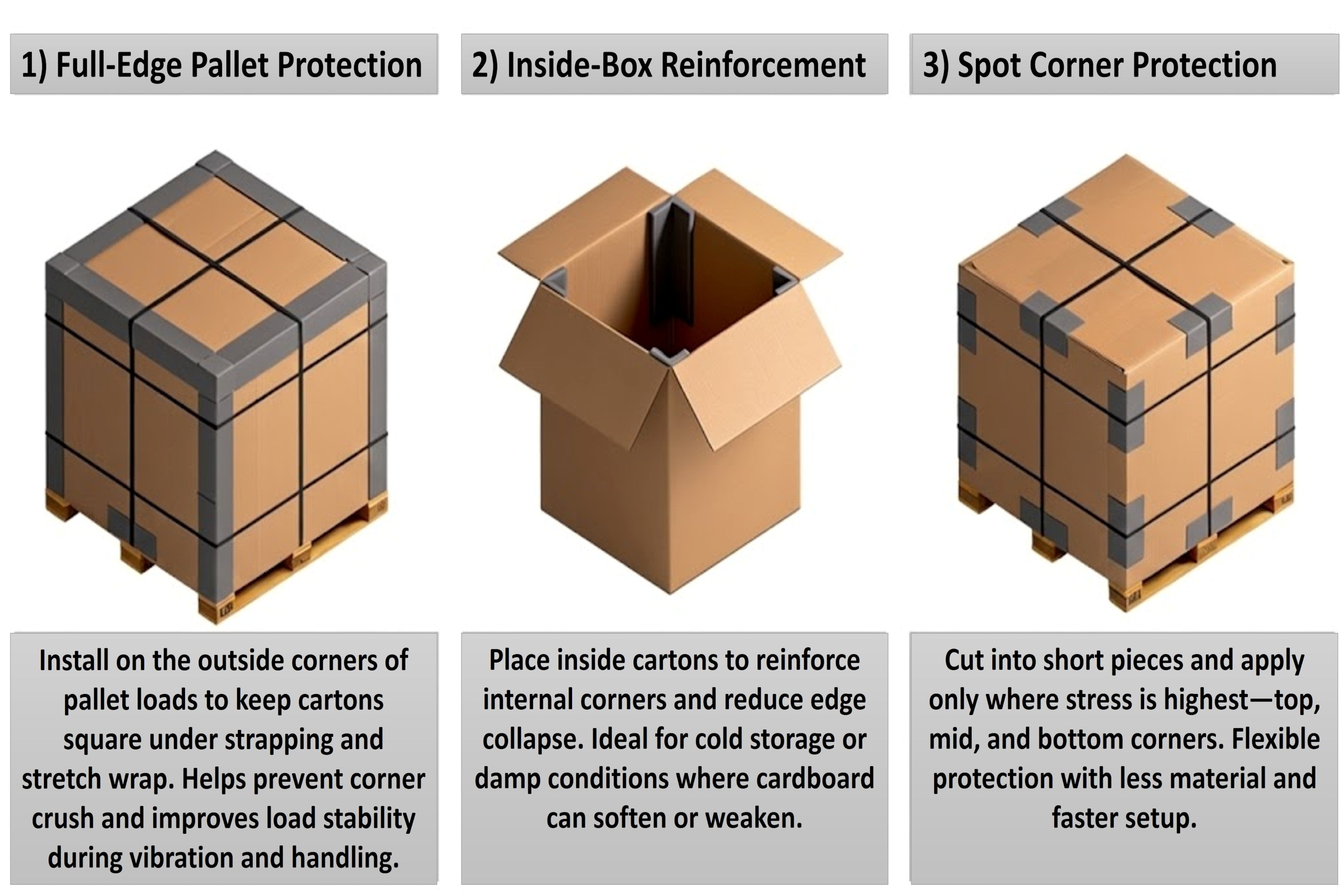 Reusable PVC Edge & Corner Protectors for Moving, Cargo, Storage and Material Handling (50 pack)